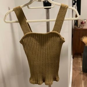 Madewell olive green sweater tank